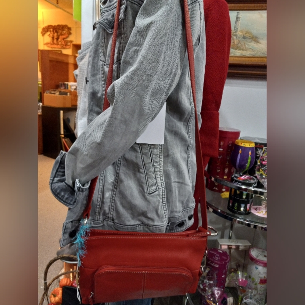 Tignanello Red Leather Crossbody